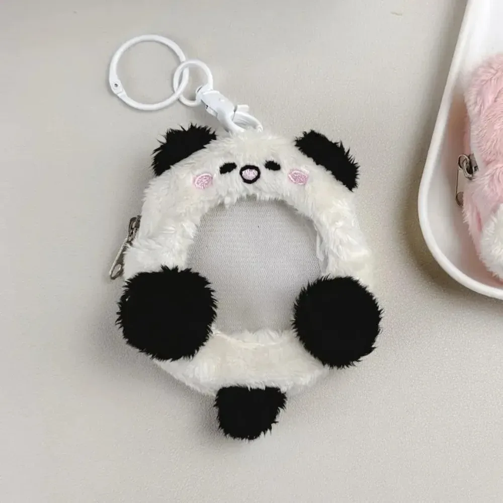breloque de sac bouffante originale ins75/58, adorable animal en peluche, mini pochette, badge rond, housse de protection