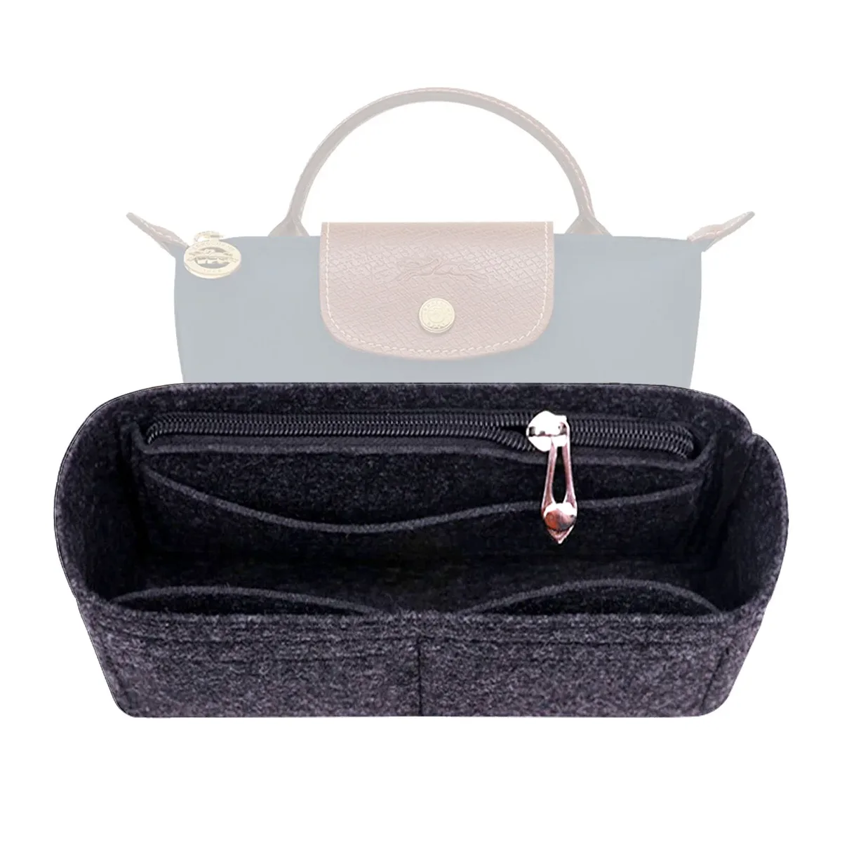 sac à main en feutre, sac de rangement, sac à main, organisateur pour longchamp, mini sac à bandoulière