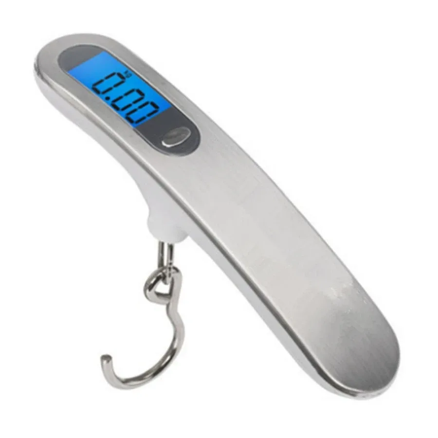 petite balance portable avec écran lcd numérique, 110lb/50kg, valise électronique suspendue pour bagages, pesée de voyage, balance de pêche