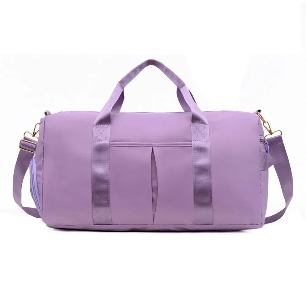 sac de voyage oxford, sac de sport en nylon multicouche pour courtes distances avec compartiment à chaussures, couleur unie, grande capacité, sac à main