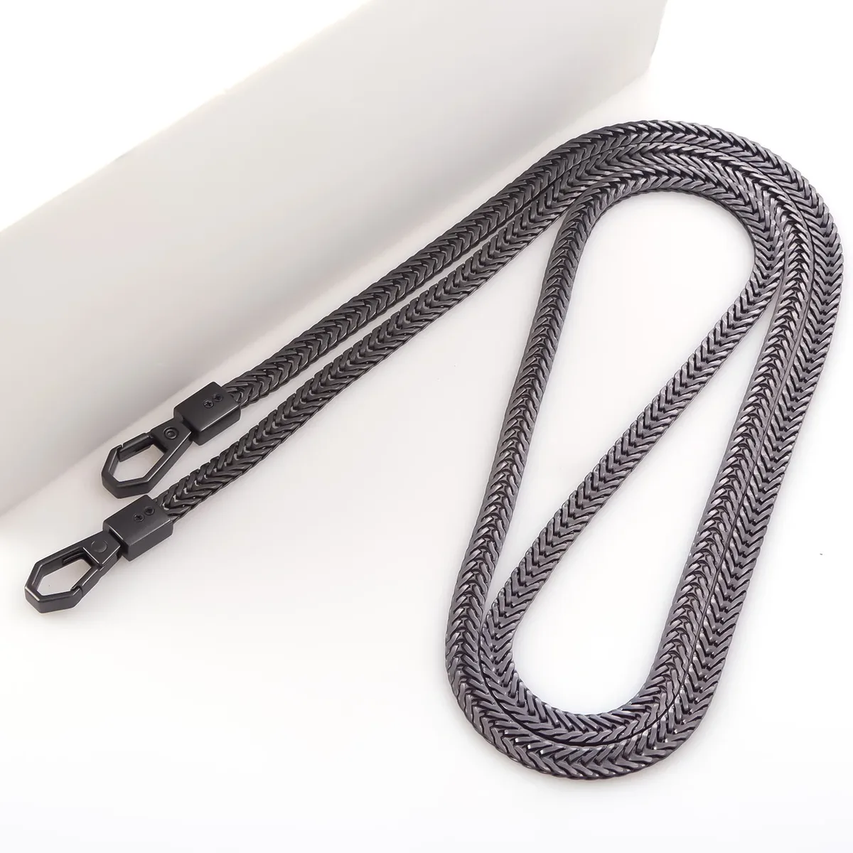 chaînes de sac serpent, sangle de chaîne de remplacement de 7mm de large, chaînes en métal pour portefeuille, fourre-tout, sac à bandoulière