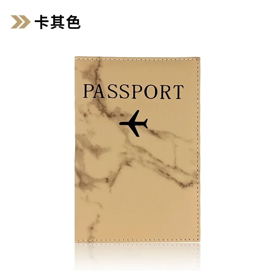 couverture de passeport en cuir pu, porte-passeport de voyage simple avec lettres d'avion imprimées pour femmes et hommes, cadeau de mariage à la mode