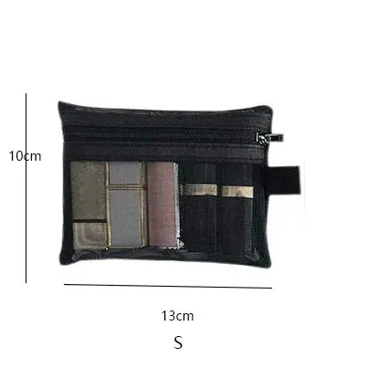sacs de maquillage de lavage de toilette, trousse de maquillage en maille transparente noire, pochette de rangement, sac à cosmétiques de voyage pour femmes, fermeture éclair décontractée