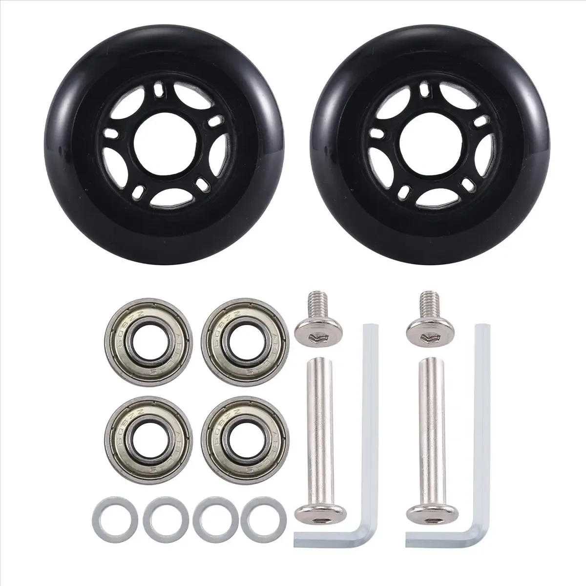 abqr – roues de remplacement pour valise à bagages, 75mm x 24mm, roulettes pivotantes en pu, kits de réparatio