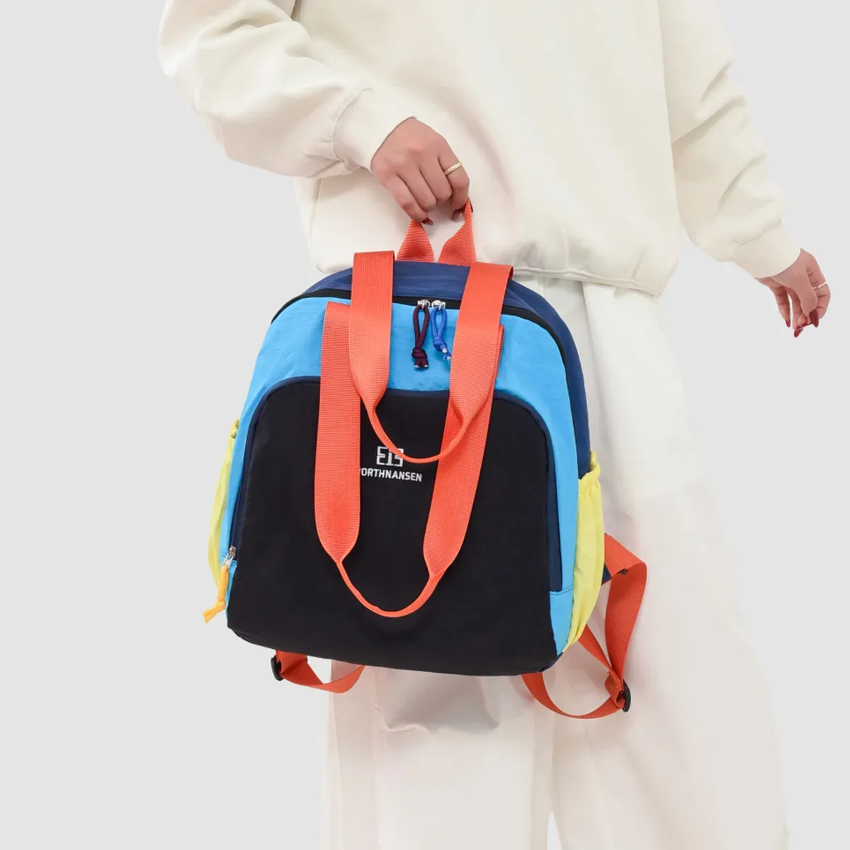 sac bandoulière, en toile color-block, sac à dos original homme 2026, sac fourre-tout multifonctionnel grande capacité pour femme, sac d'étudiant