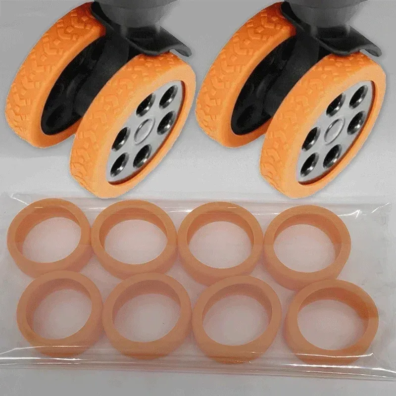 protège-roues de bagages en silicone, couvre-roulettes anti-bruit, accessoires de valise de voyage