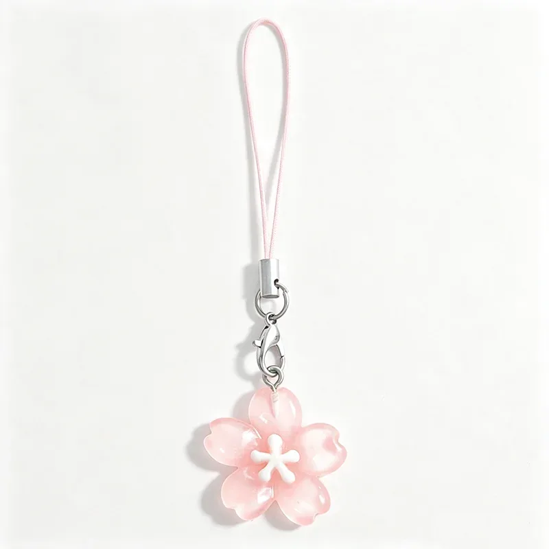 1 pièce, joli porte-bagage en forme de fleur de cerisier, pendentif coloré sakura, petit ornement pour sac, accessoire pour sac à dos, décoration, cadeau pour fille.