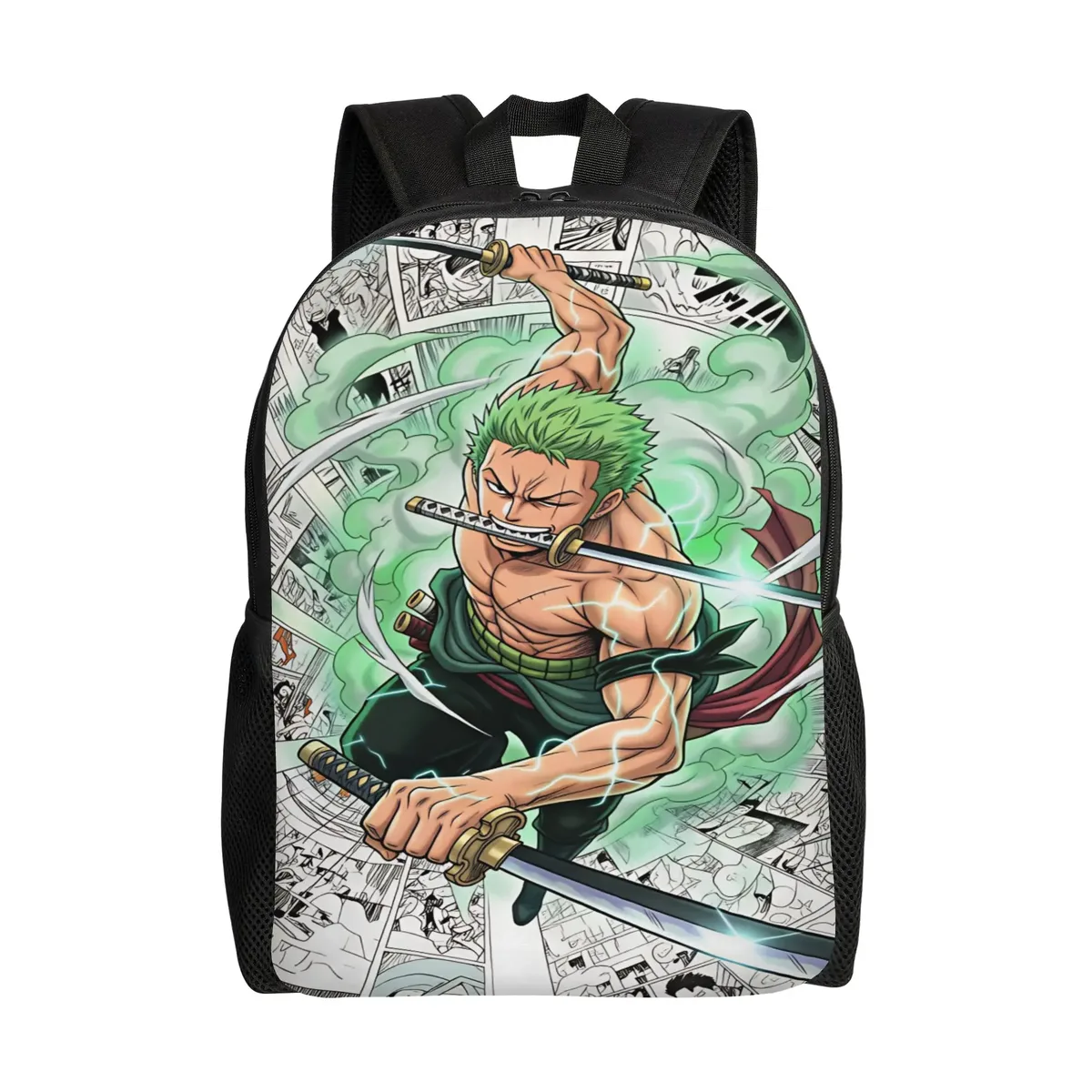 sac à dos one piece chopper pour femmes et hommes, sacs à dos de camping en polyester, sacs d'école imprimés streetwear, sac à dos