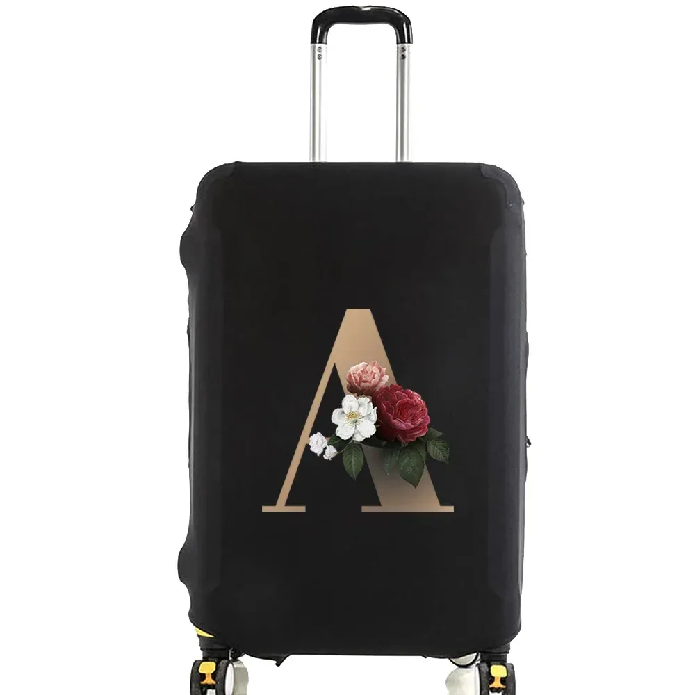 housse de protection pour valise de voyage, housse de protection élastique épaisse pour bagages de 18 à 28 pouces, étui de sac de voyage pour bagages, lettre dorée imprimée