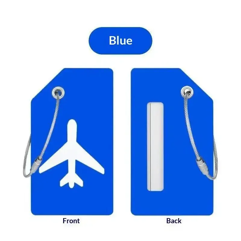 étiquette de bagage en silicone souple, 7 couleurs en option, étiquette nominative pour carte d'embarquement, pour femmes et hommes, utilisation en voyage, 1 pièce