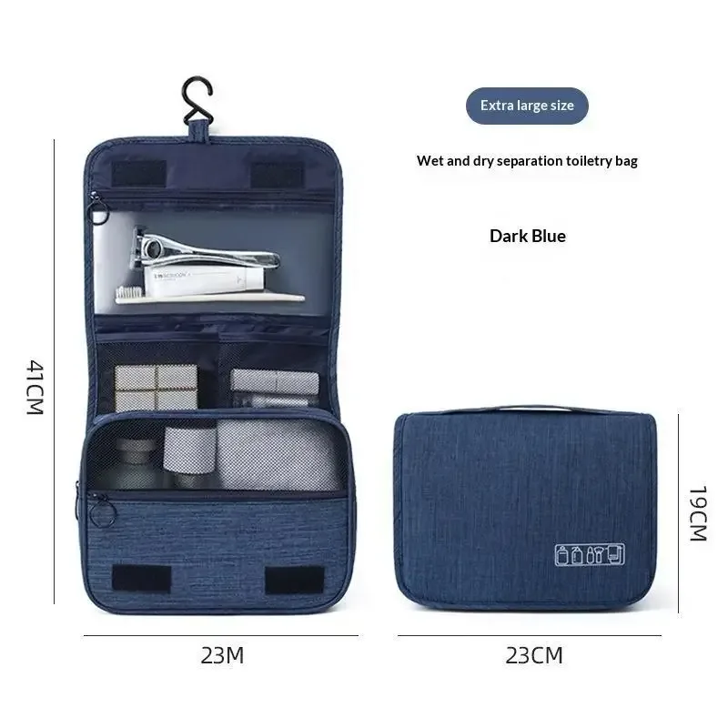 sac de toilette de voyage suspendu imperméable, grande capacité, plusieurs poches, parfait pour les voyages, les vacances, les escapades
