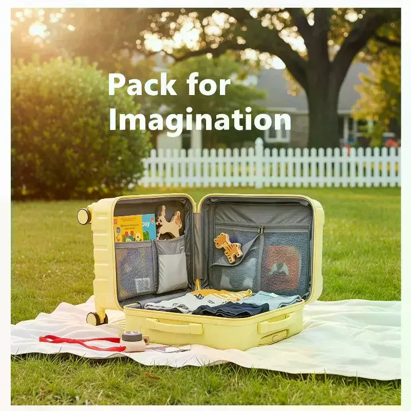 Valise à roulettes pour enfants, 20 pouces, avec serrure à code, portable, pour les courts séjours, cadeau d'anniversaire pour tout-petit, idéale pour les voyages
