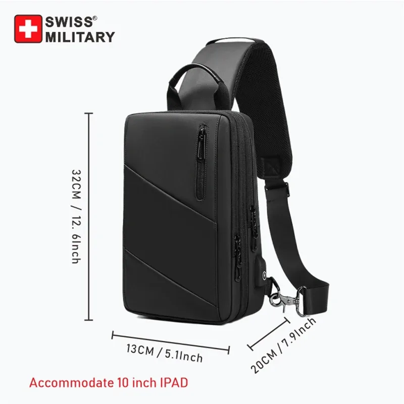 sac à dos militaire suisse pour ordinateur portable, 17 pouces, multi-poches, extensible, étanche, usb, pour l'école, voyage d'affaires