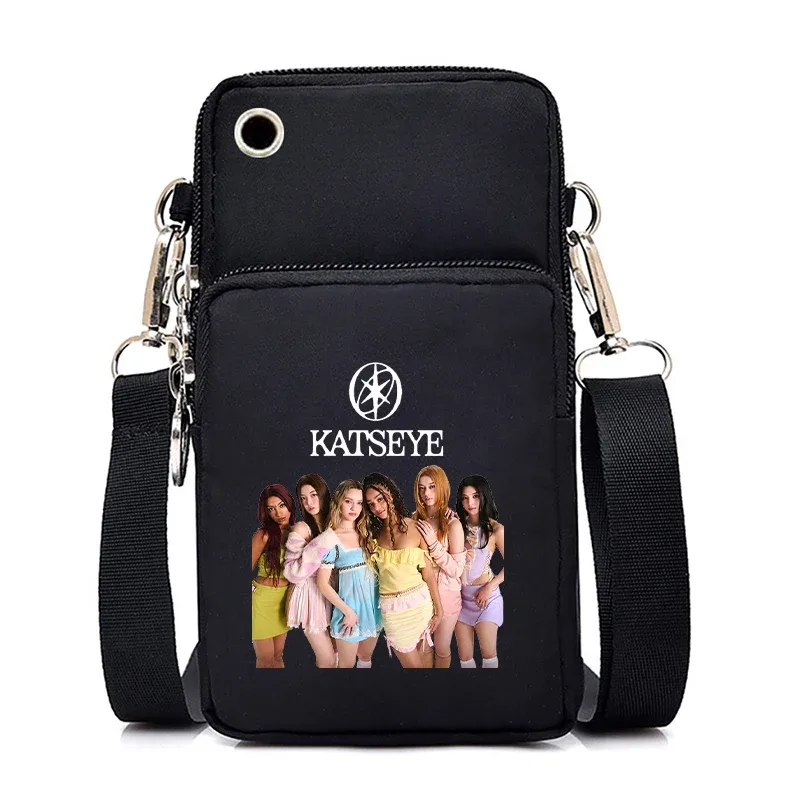 sacs à bandoulière vintage katseye hip hop pour femmes et hommes, mini sacs pour téléphone portable katseye pour filles et garçons, nouveaux sacs à main, sacs bandoulière, cadeaux