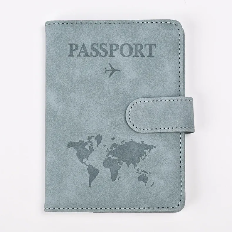 porte-passeport en cuir pu pour hommes et femmes, étui pour cartes de crédit, portefeuille de couverture, accessoires de voyage, sac à main
