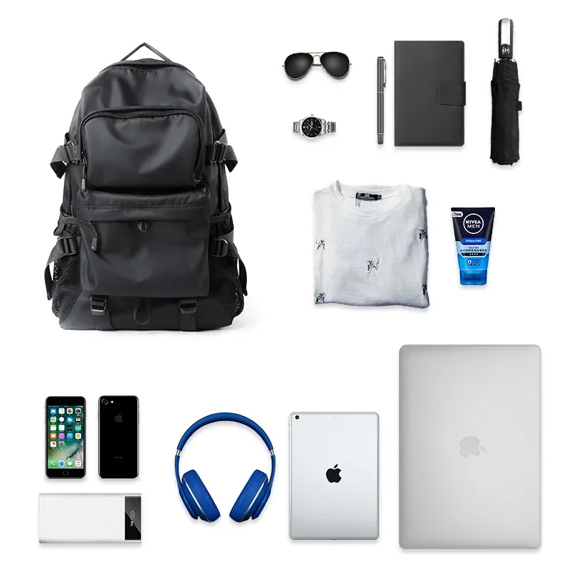 sac à dos pour homme de style décontracté, grande capacité, pour ordinateur portable 17 pouces, sac de voyage, sac d'école universitaire, bolso mochilas