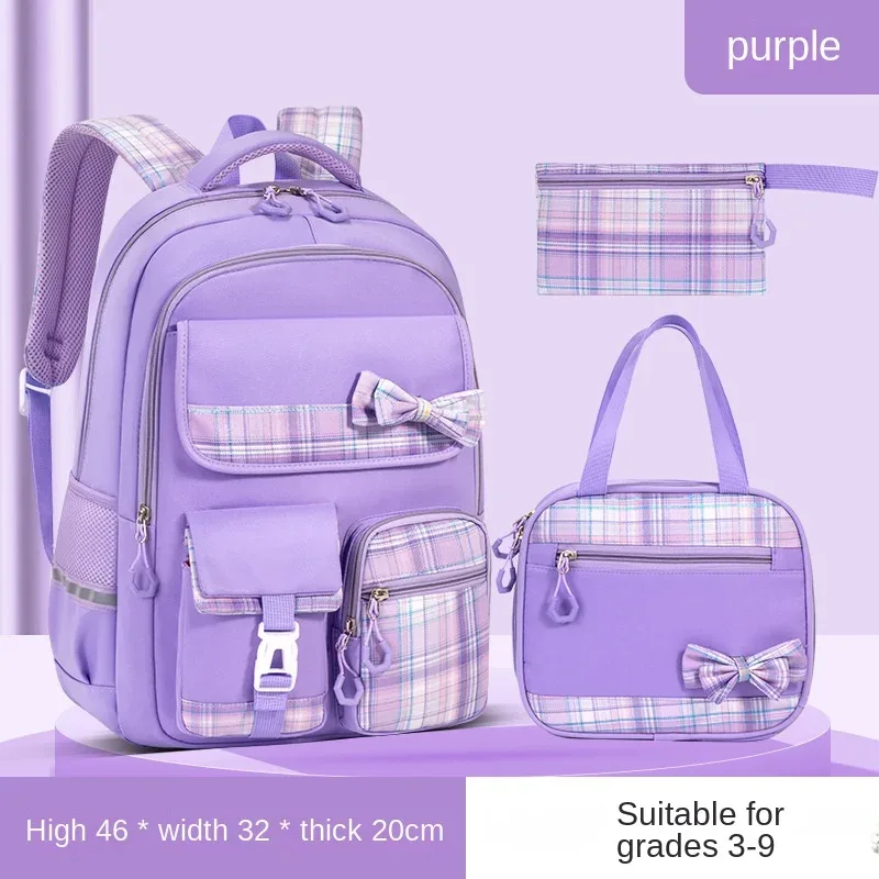 Sac à dos scolaire tendance pour filles, sacs d'école 3 pièces, sac à dos pour ordinateur portable pour adolescents, sac à dos de voyage décontracté, sac à livres, cartable pour enfants