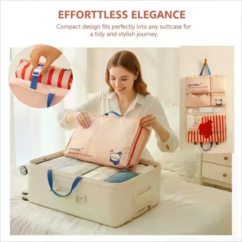 sac de rangement de voyage suspendu, étanche, pliable, gain de place pour bagages et placards