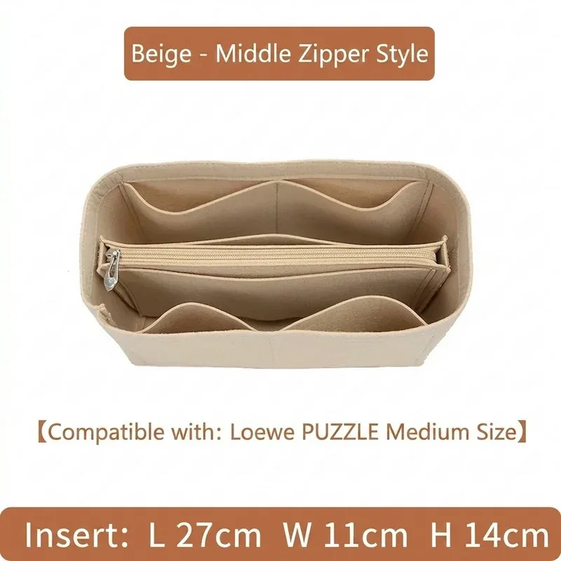 organisateur de sac à main en feutre pour femme, compatible avec loe puzzle, pour sacs de maquillage et cosmétiques, organiseur de sac de luxe pour femme
