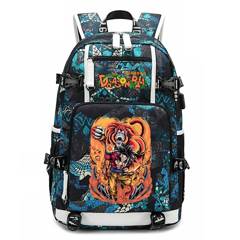sac à dos pour étudiants avec imprimé dragon ball z, grande capacité, sac à dos décontracté pour enfants, adolescents, garçons et filles, pour l'école et les voyages