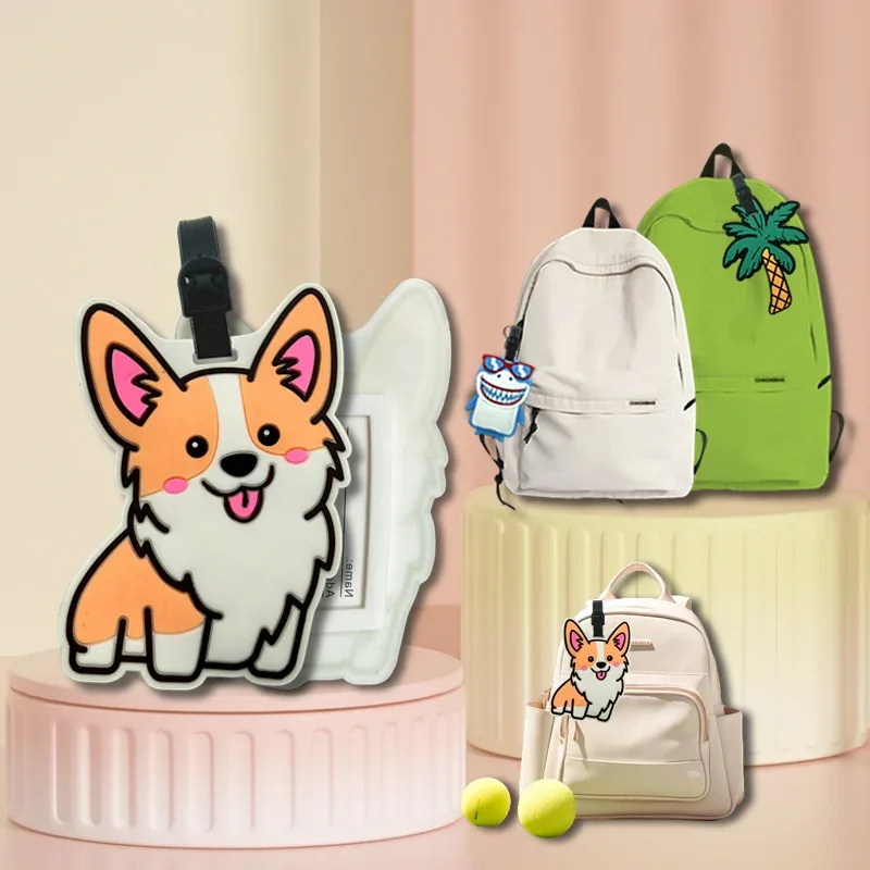 accessoires de voyage tendance, animaux mignons, étiquettes de bagages, sacs de voyage en silicone, accessoires d'identification, porte-bagages, cartes d'embarquement, porte-objets