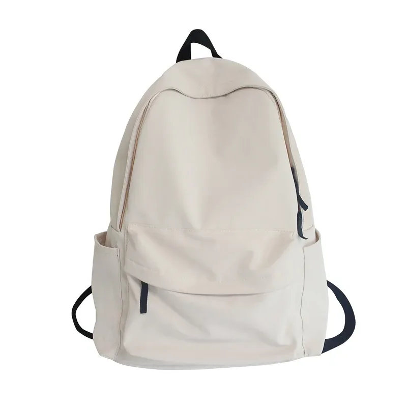 sac à dos polyvalent noir gris blanc rouge, sac de voyage étanche de grande capacité de haute qualité, sac d'ordinateur en nylon lavable unisexe