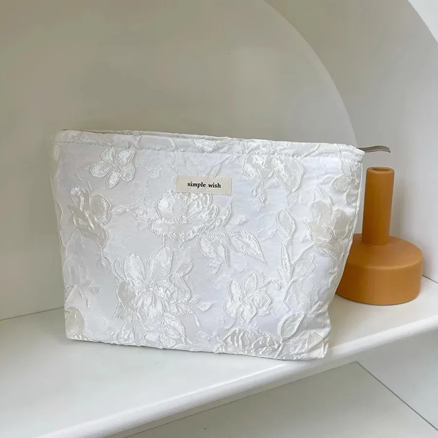 2025 mode imprimé fleuri fermeture éclair sac cosmétique voyage essentiels organisateur maquillage trousse de toilette portable femmes trousse de maquillage