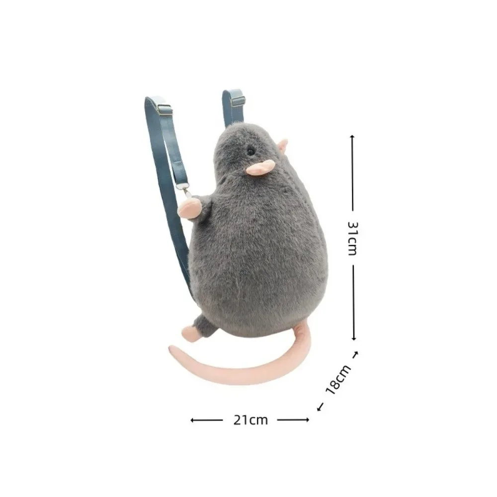 nouveau dessin animé fleur branche rat sac à dos fleur branche rat mignon réaliste souris sac à dos doux figure animale