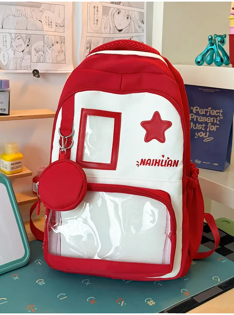sac à dos ita transparent de style coréen, ultra-léger en nylon, pour étudiants du secondaire, design de style japonais