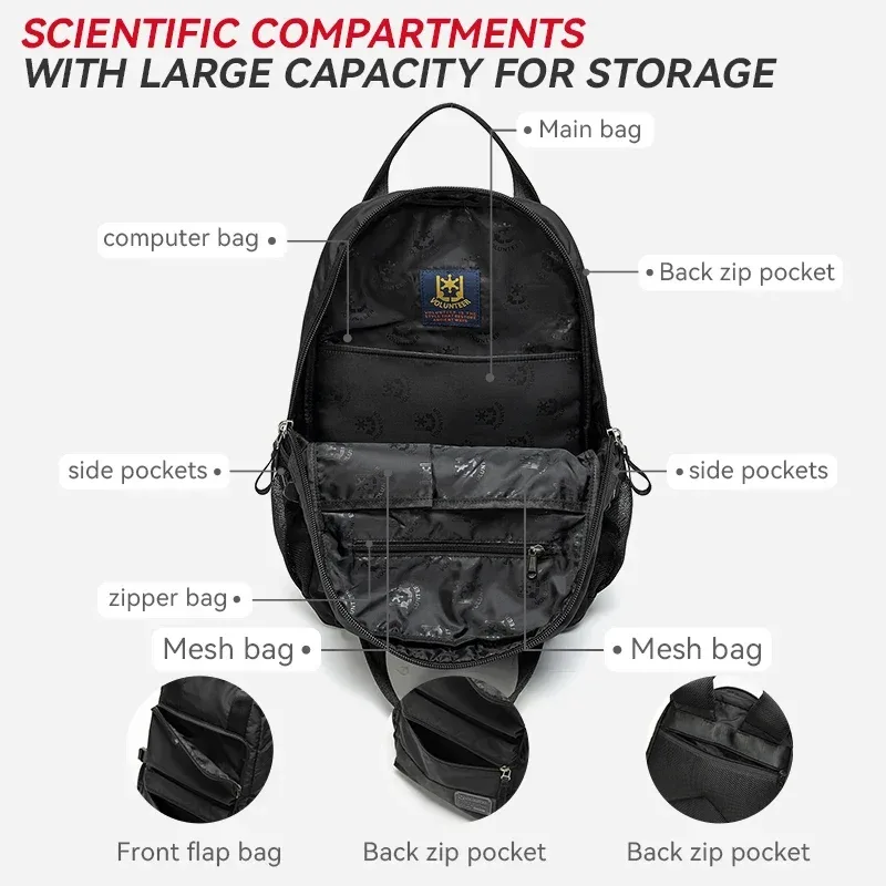 volunteer hommes voyage affaires sac à dos décontracté oxford tissu ordinateur sac à dos pour hommes léger grande capacité cartable mâle