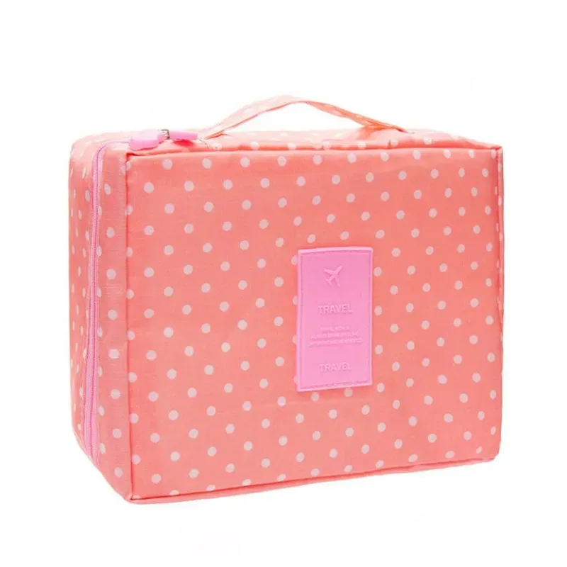 sac à cosmétiques organisateur sac de maquillage portable étanche mini couleur unie flamant voyage sac de rangement de toilette pochette de lavage de beauté
