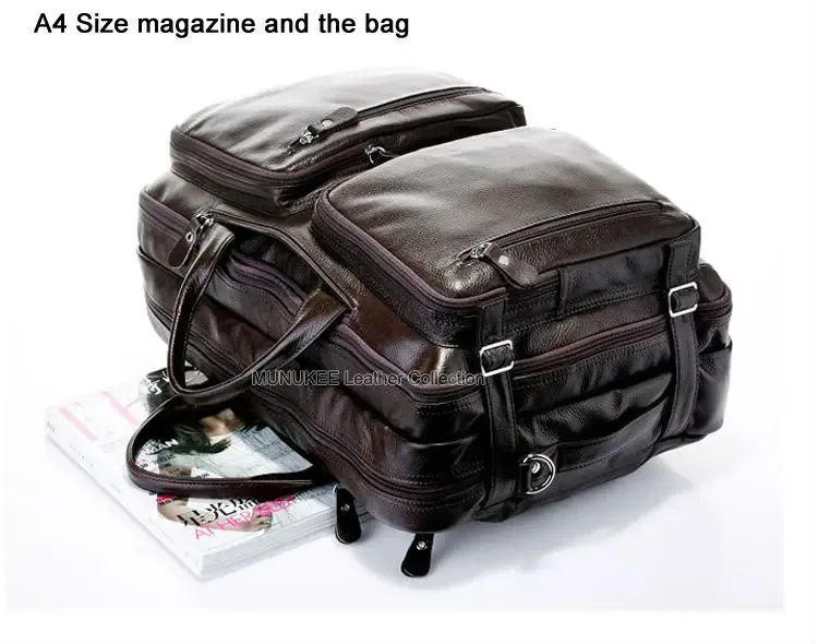 sac de voyage multifonction en cuir véritable pour hommes, fourre-tout de voyage, de voyage, de week-end