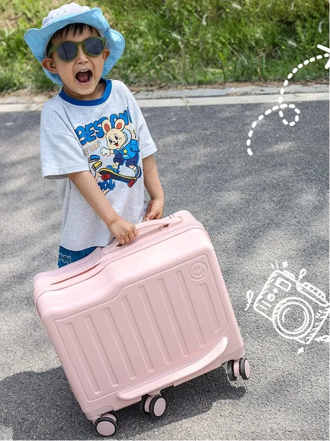 valise à roulettes pour enfants de 20 pouces avec serrure à code, bagage portable pour les voyages et les vacances des enfants