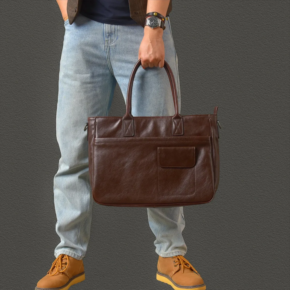 pndme – porte-documents vintage en cuir de vache de première qualité pour hommes, sac à main de luxe en cuir véritable fait à la main, sac messager