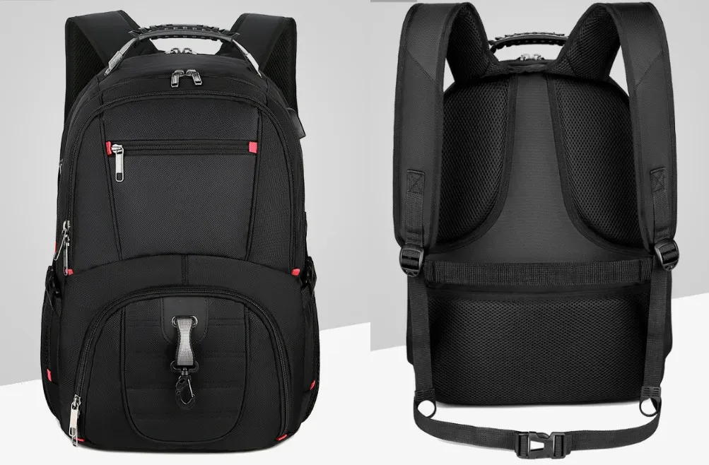 sac à dos suisse pour hommes 17.3 pouces ordinateur portable école sacs de voyage unisexe grande capacité sac à dos étanche mochila d'affaires