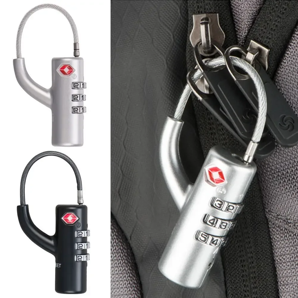 cadenas intelligent portable étanche avec câble en acier, serrure à combinaison tsa pour bagages, cadenas à co