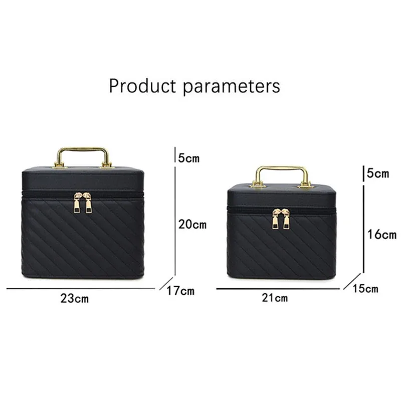 trousse de maquillage en pu pour femme, sac de toilette cosmétique, boîte à cosmétiques, valise de rangement pour maquillage