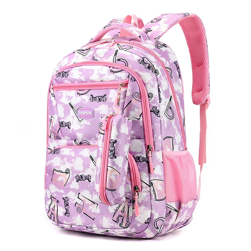 sac à dos tendance pour filles, élèves du primaire, trousse à crayons, sac d'école de style coréen, sacs à double épaule, gifs pour enfants