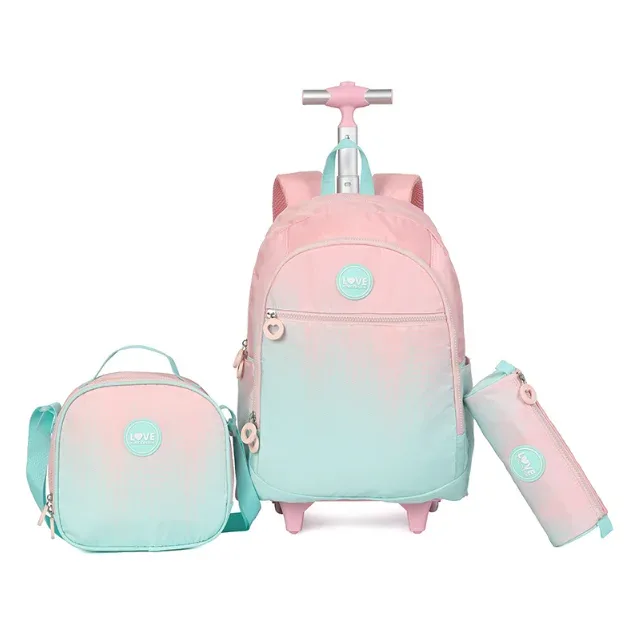 sac à dos à roulettes pour l'école, sac à roulettes pour l'école primaire, sac à roulettes pour filles, valise à roulettes pour filles