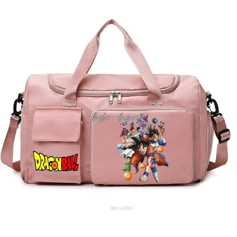 sac de rangement de grande capacité imprimé dragon ball, sac à bandoulière, accessoires de camping, sac de voyage avec séparation sec/humide