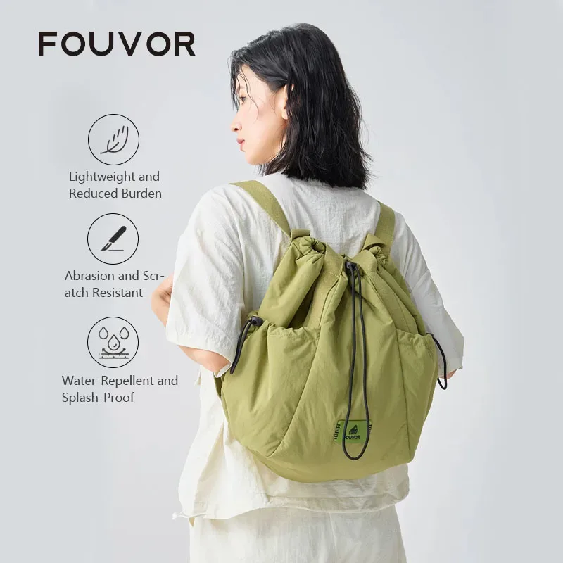sac à dos pour femmes fouvour, tendance, avec cordon de serrage, simple ou double bandoulière, pour l'école, les étudiants, sacs à dos décontractés 3072-02