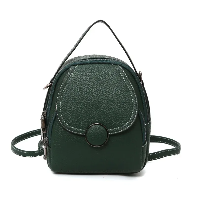 mini sac à dos à rabat, sac à dôme bandoulière convertible décontracté, sac à dos à poignée supérieure en simili cuir (7,87*9,06*3,15) pouces