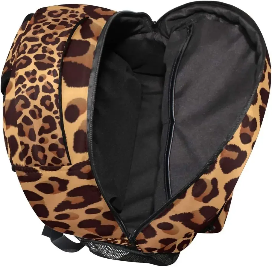 sac à dos imprimé léopard animal, sac à bandoulière pour livre d'école, sac à dos de voyage pour garçons, filles, hommes et femmes
