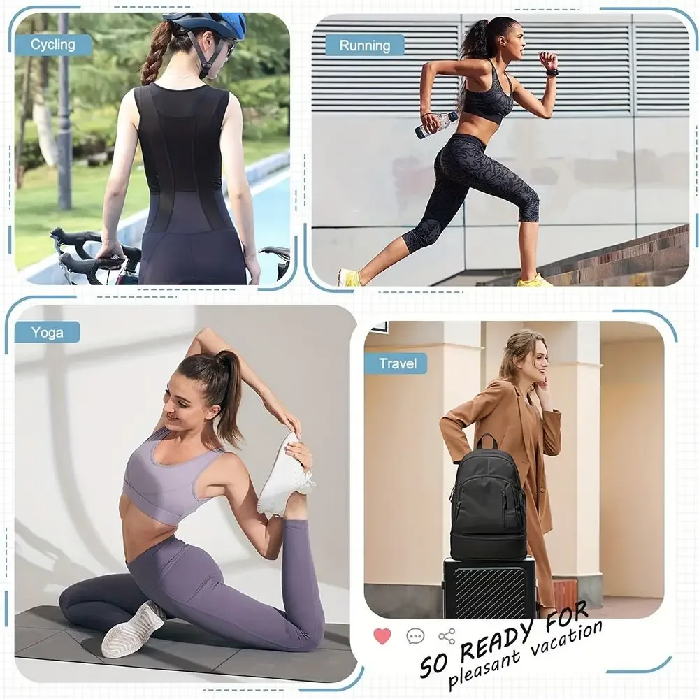 sac de sport de grande capacité, séparation humide/sèche, anti-rayures, sac à dos étudiant, imperméable, pliable