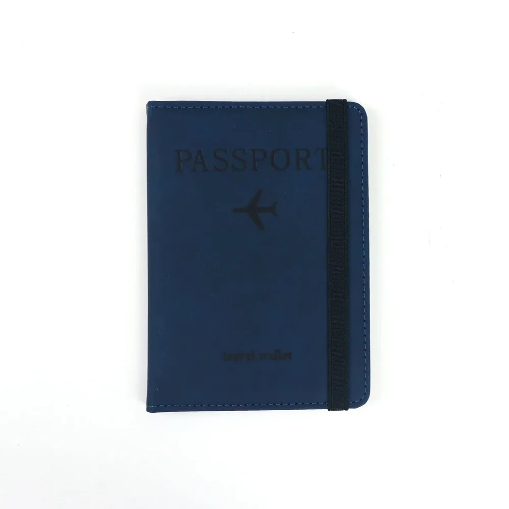 porte-cartes en cuir pu personnalisé avec nom, porte-passeport, housse de passeport rfid, sac de voyage multifonctionnel, porte-documents