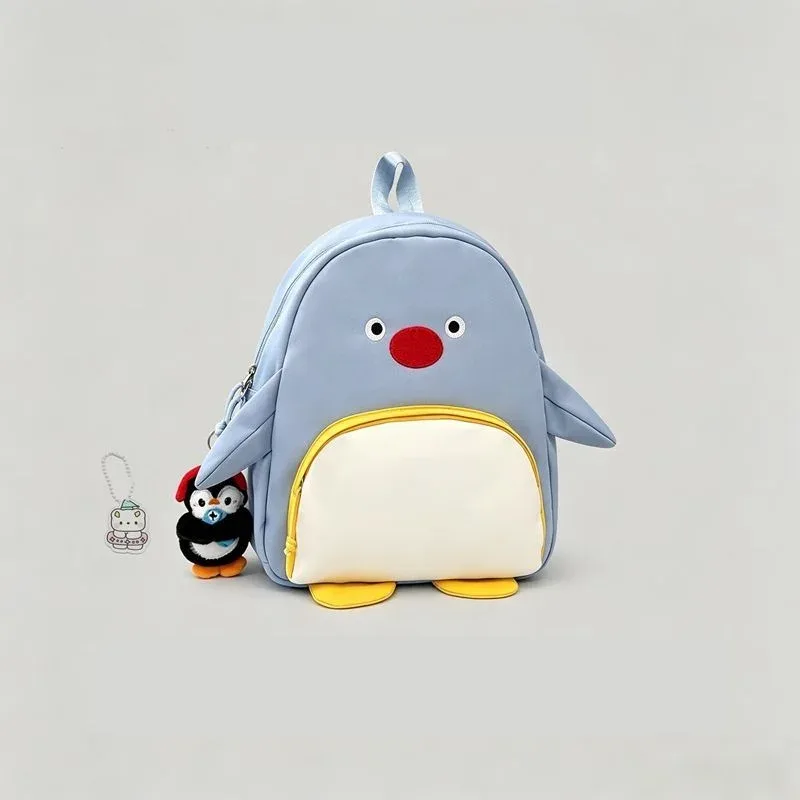 sac à dos mignon en forme de pingouin 3d pingu - sac à dos en nylon résistant à l'eau, sac léger pour ordinateur portable de 13 pouces, sac d'école kawaii pour femme