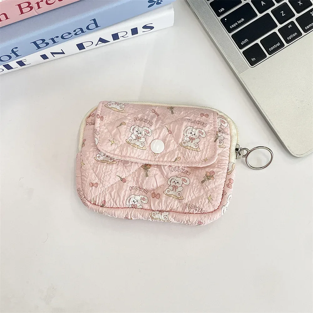 dessin animé mignon petit voyage cosmétique rouge à lèvres écouteur carte portable sac de rangement sac à main femmes cadeau pochette dans les sacs de maquillage organisateur
