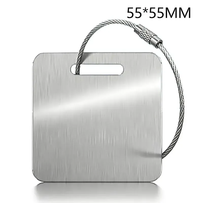 porte-clés en acier inoxydable durable anti-perte 1 pièce avec boucles en fil d'acier pour bagages, valise, sac d'école, voyage