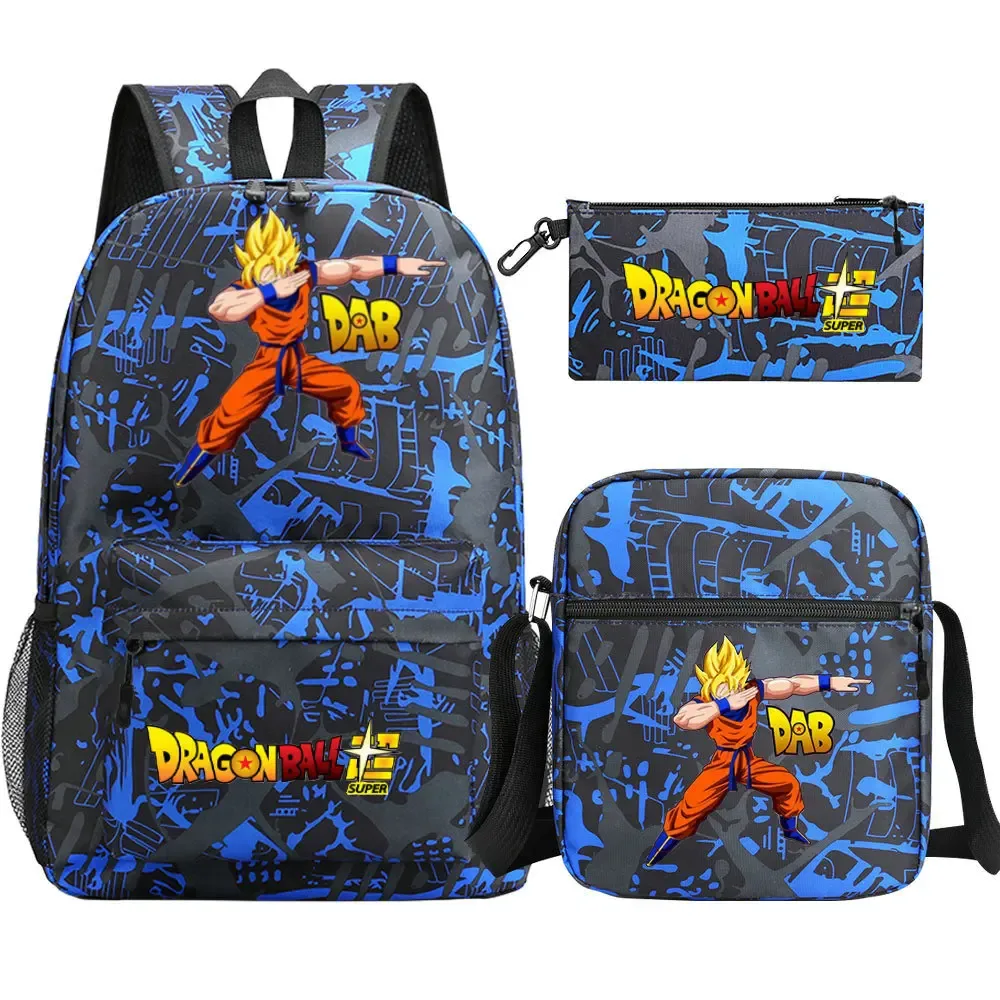 ensemble de sacs à dos dragon ball avec sac à déjeuner et trousse à crayons, sacs à dos pour garçons, sacs à dos légers pour ordinateur portable, sacs de voyage