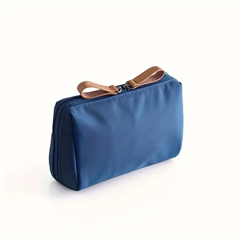 nouveau sac à cosmétiques portable pour femmes, sacs de maquillage de couleur unie, pochette pour pièces de monnaie, trousse de toilette, étui de rangement de maquillage étanche, sacs de rangement